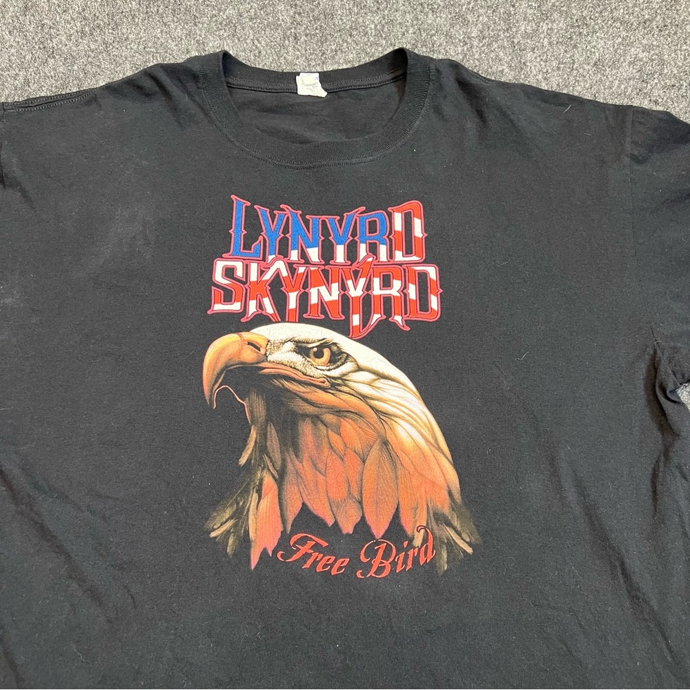 Lynyrd Skynyrd Band T-Shirt 2XL Free Bird Eagle Double-Sided Rock Tee